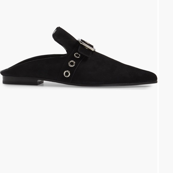 Robert Clergerie X Self Portrait Lopal Mules Loafers Suede Black 40/10.5 NWOB - Picture 3 of 12